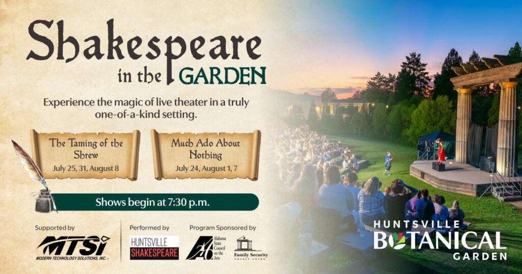 Shakespeare in the Garden Returns for a Ninth Season of Outdoor Theater in Huntsville